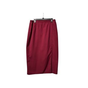 Chic Wine Midi Skirt